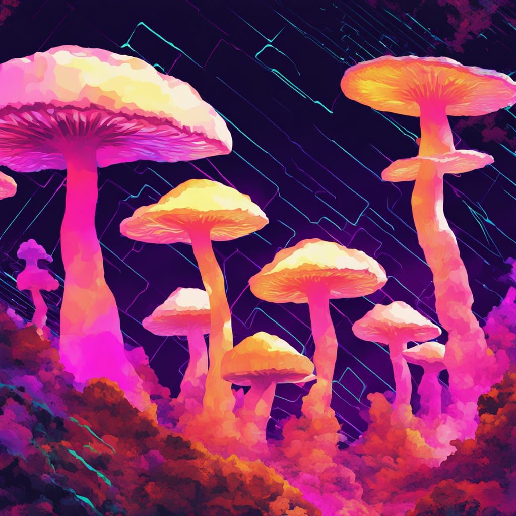 Enchanted Dark Forest in Vibrant Watercolor