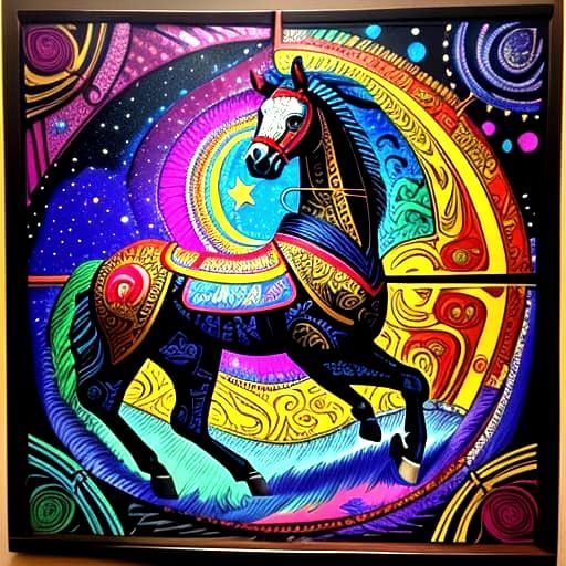 Cosmic Zydeco Zentangle Art in Hyperrealist Style