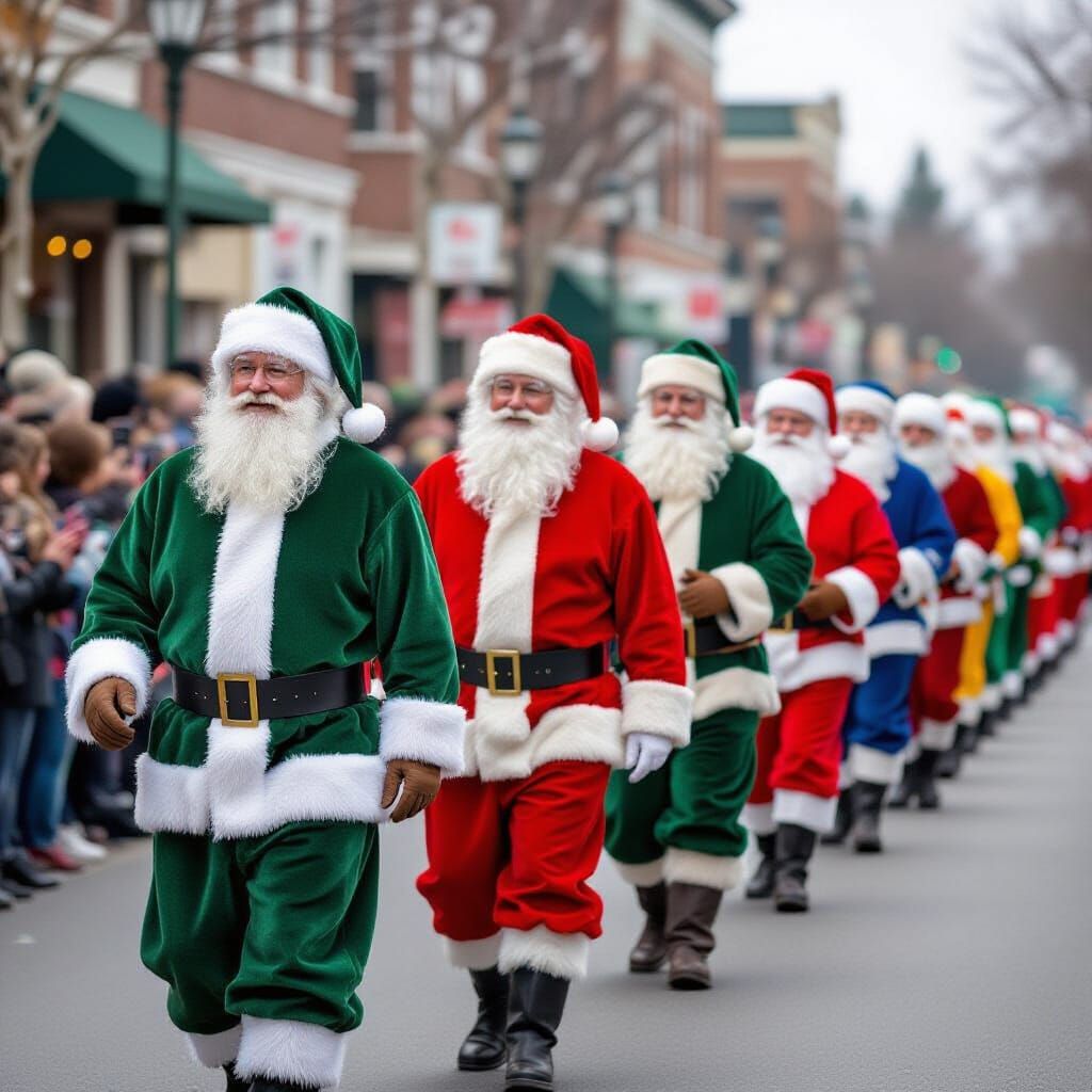 Colorful Santa Claus Parade: A Rainbow of Holiday Cheer