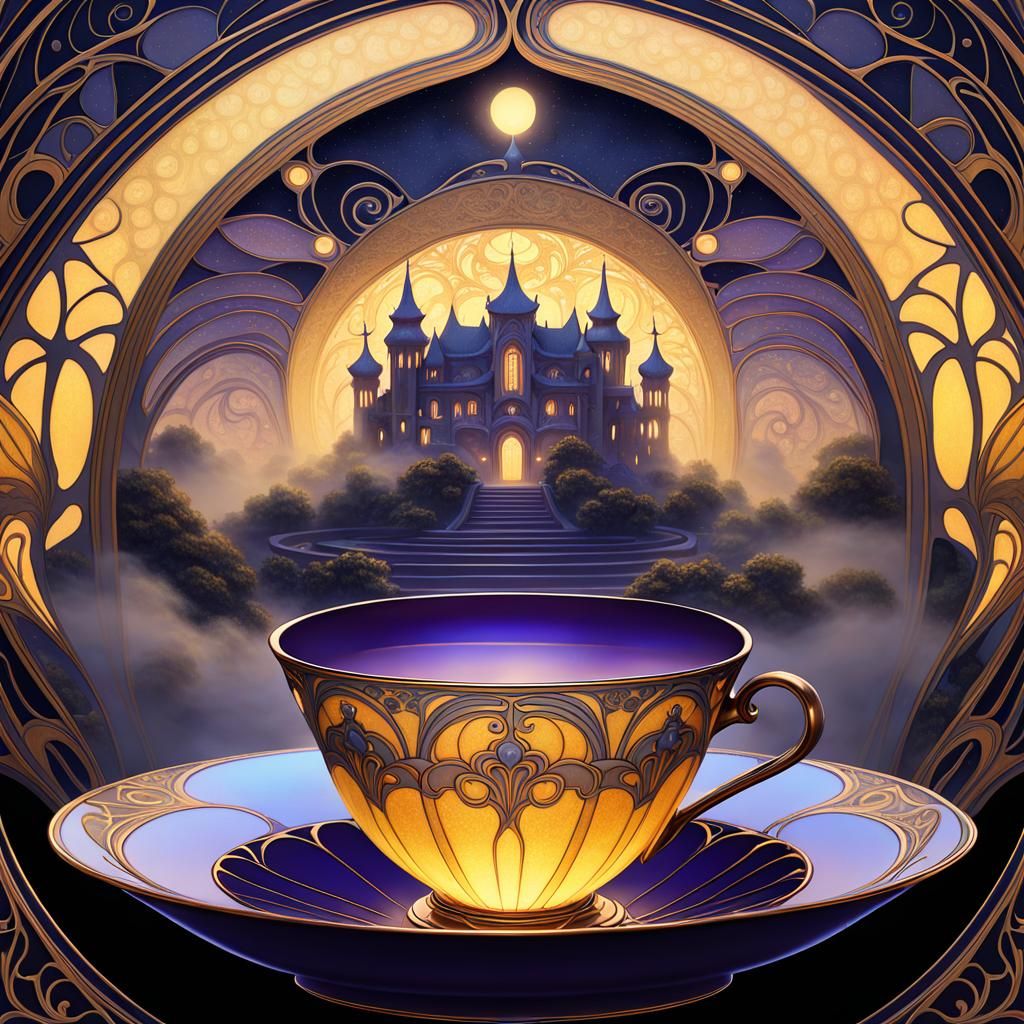 Mice Tea Party in Ethereal Fantasy Style