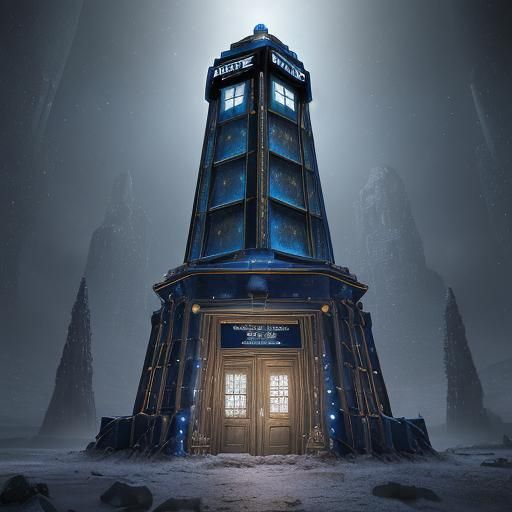 Christmas Tardis: A Cinematic Digital Painting