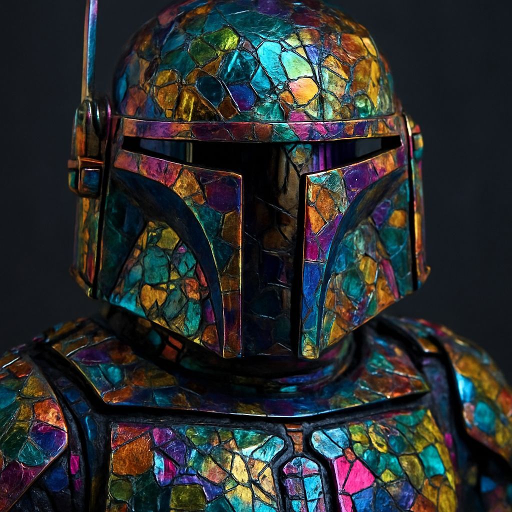 Rainbow Pyrite Boba Fett with Reflective Detail