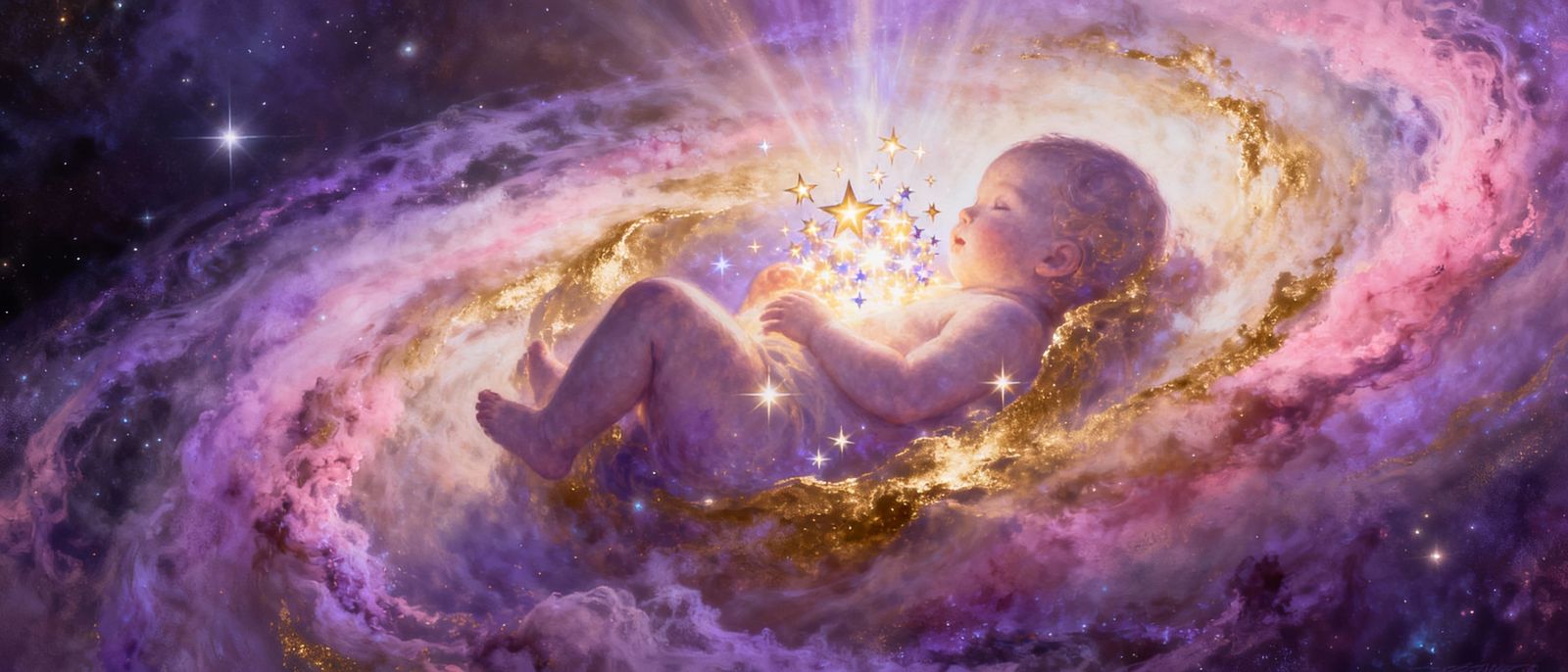 Cosmic Nursery Nebula Births Glowing Stars