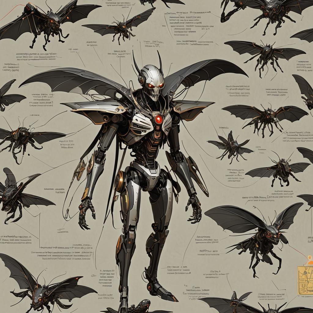 Voodoo Vampire Leads Robot Dog in Biplane