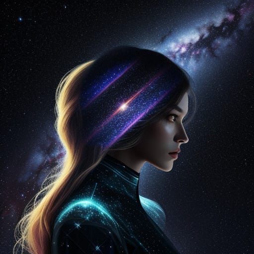 Galaxy Goddess in Ultra HD Cinematic Portrait