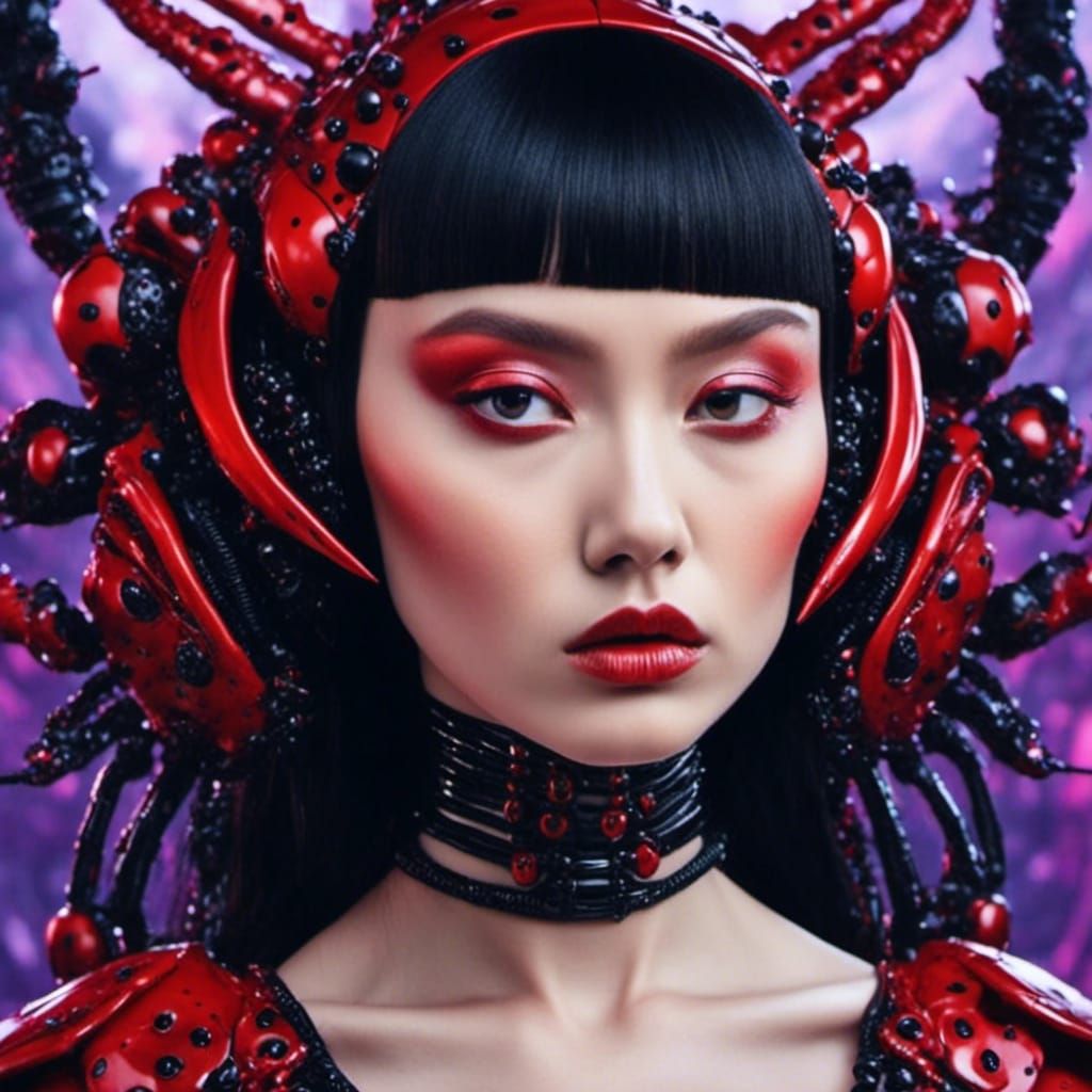 Fanged Ladybug in Biopunk Style