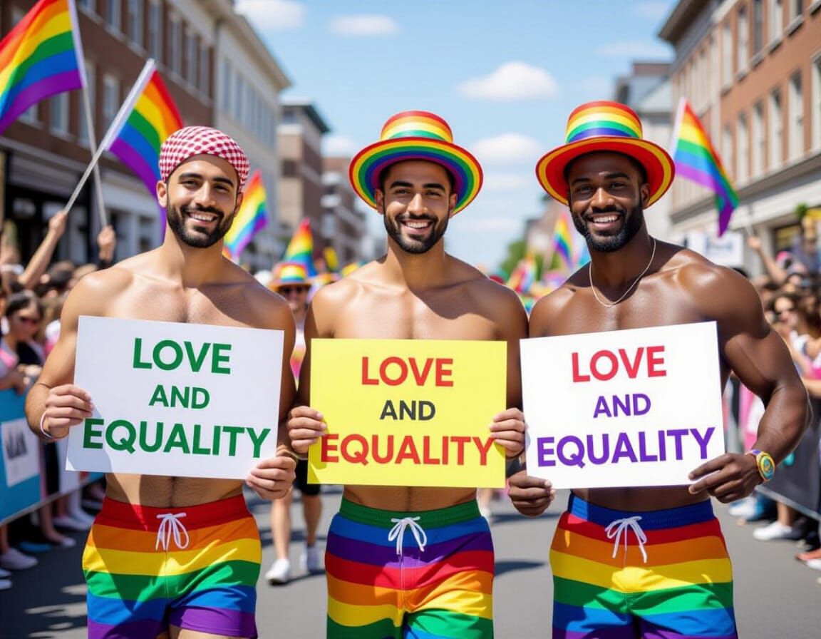 Colourful Pride Parade Celebrating Love and Equality