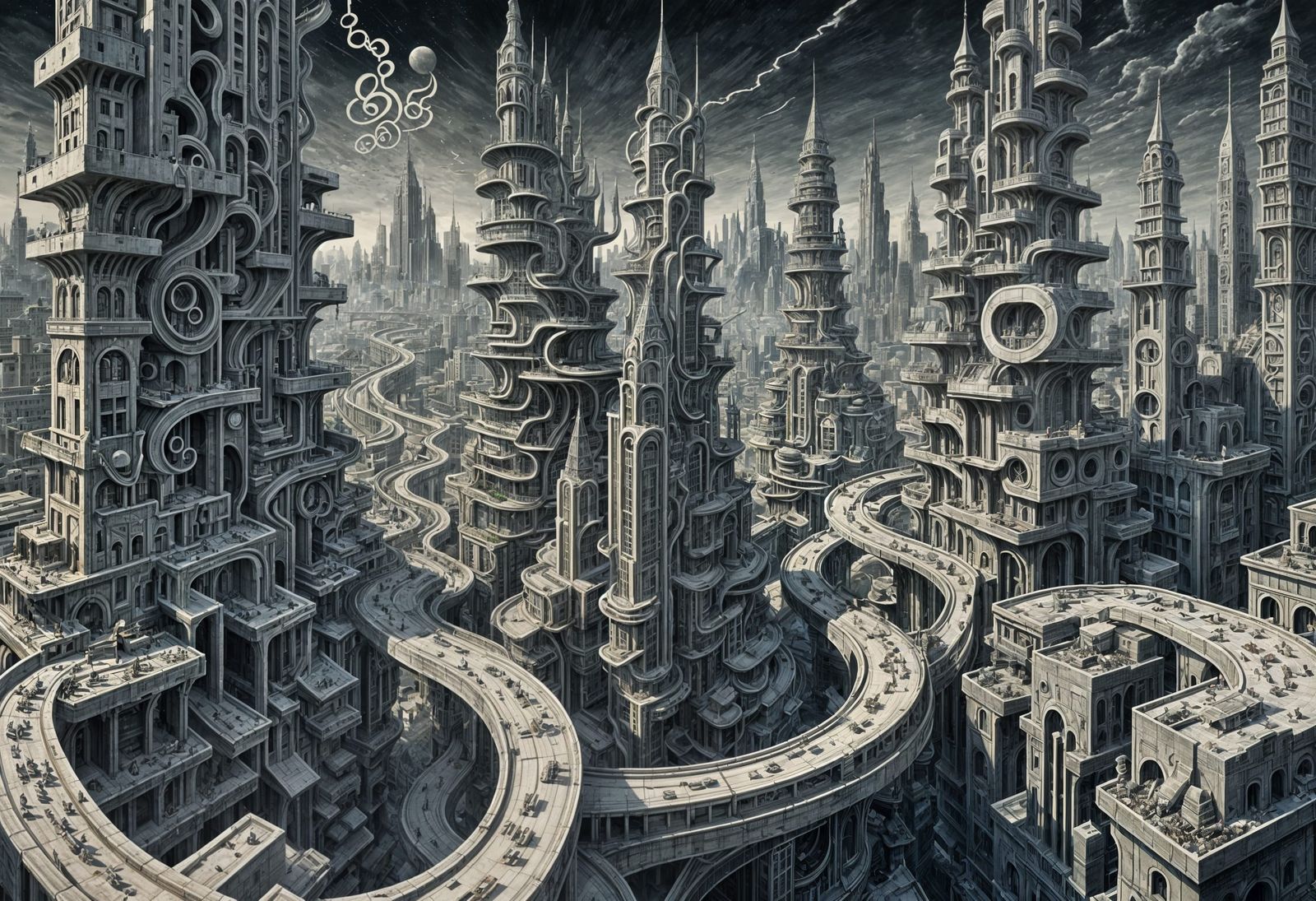 Surreal Metropolis of Musical Skyscrapers