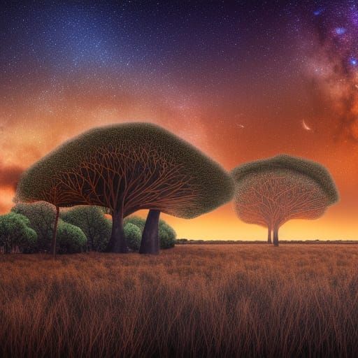 Australian Bush at Night