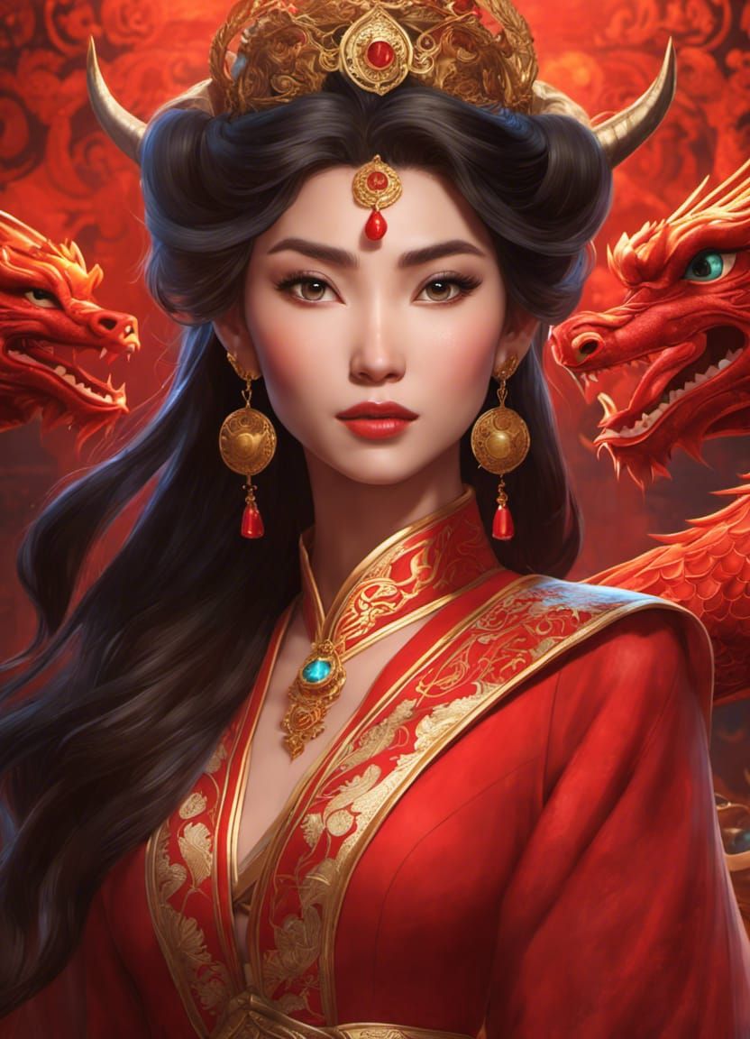 Raya in Vietnamese Dress: Detailed 8K Portrait