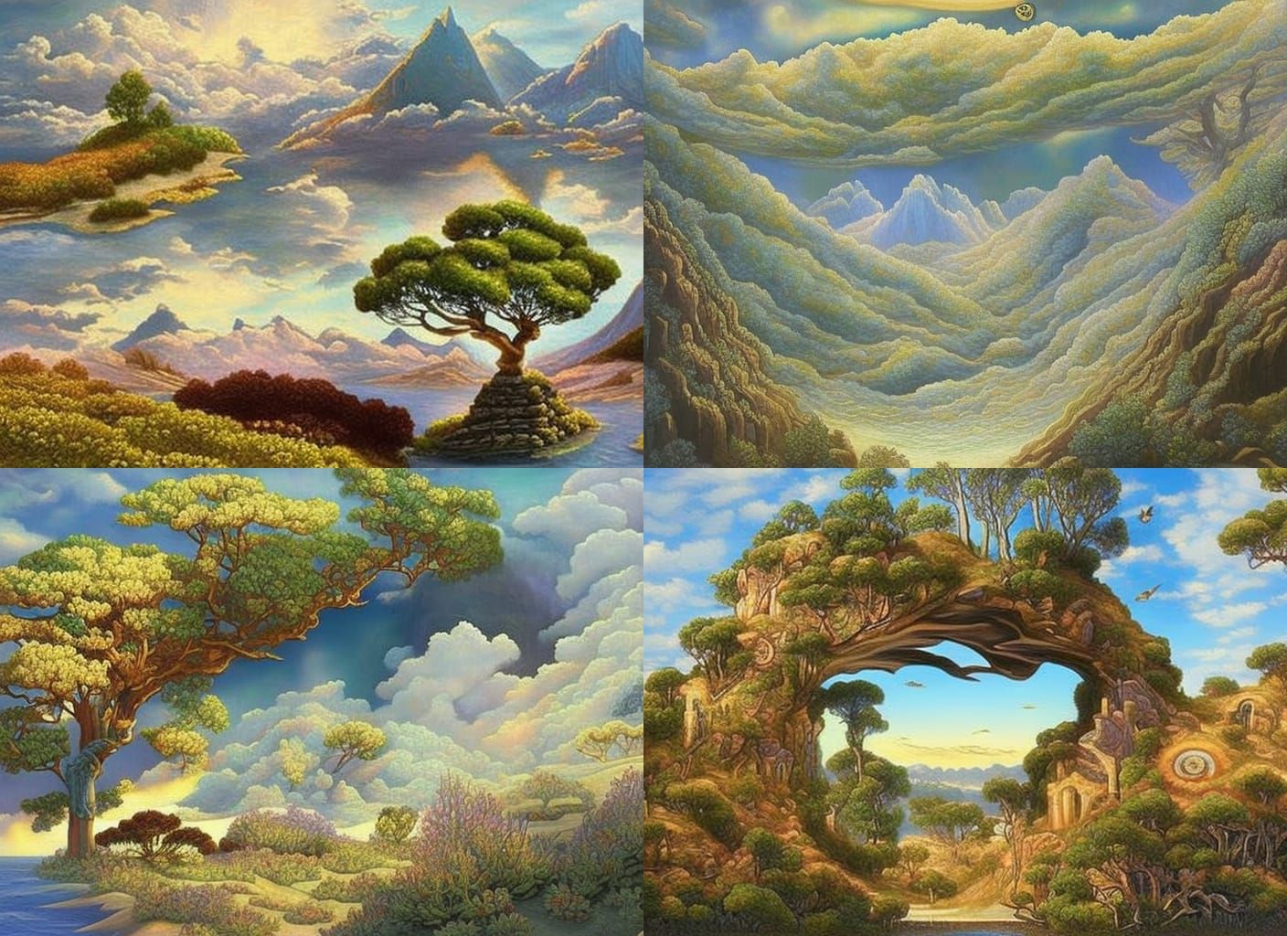 Nature's Art Nouveau Flourish in Dreamlike Composition