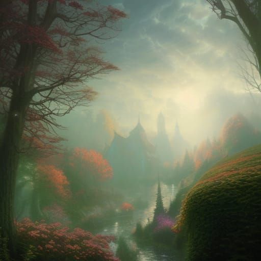 Charmed Ridge: Ethereal Dark Fantasy Masterpiece