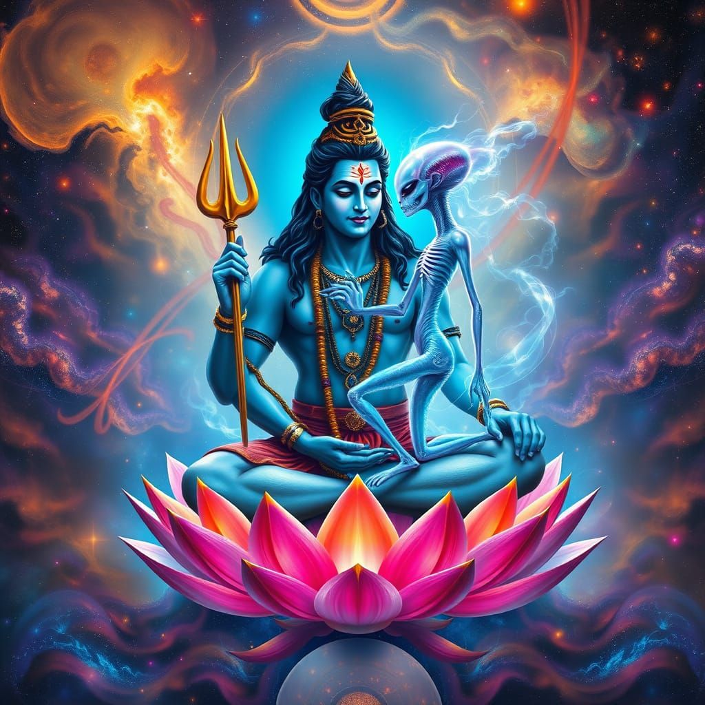 Cosmic Telepathy: Shiva Connects with Alien Entity
