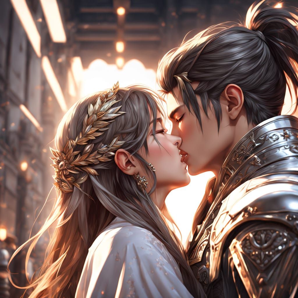 Embracing Love in Hyper-Realistic Anime Style