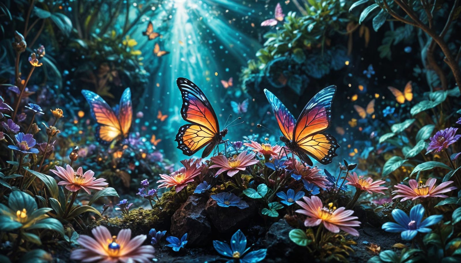 Gemstone Garden: A Hyperrealistic Still-Life Painting