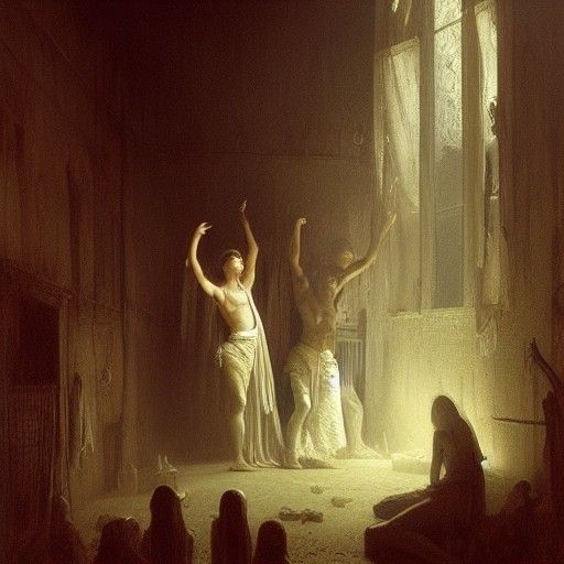 Tavern Encounter: Ballet, Zealot, and Leper in Horror Style