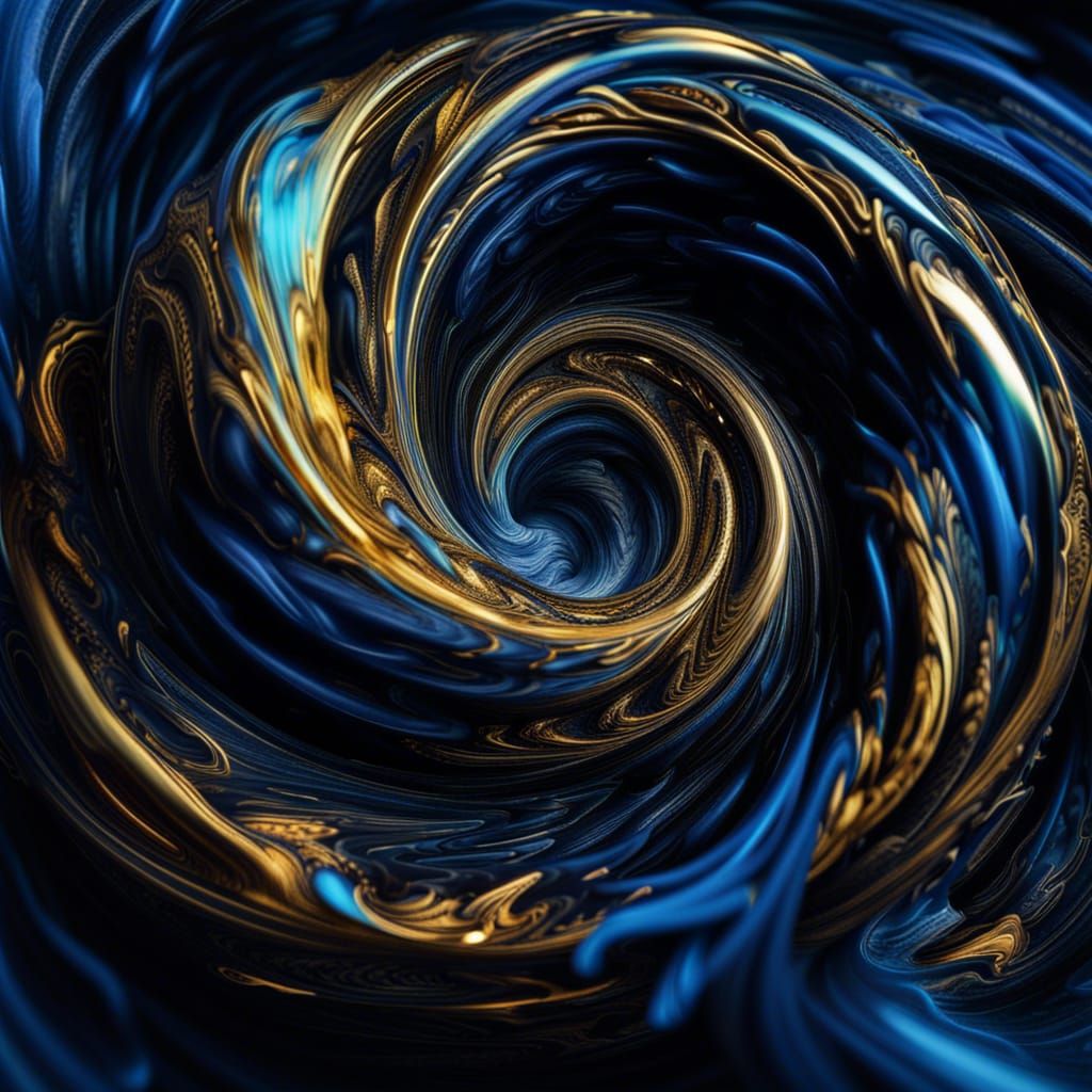 Swirling Vortex of Dark Energy in Blue and Gold