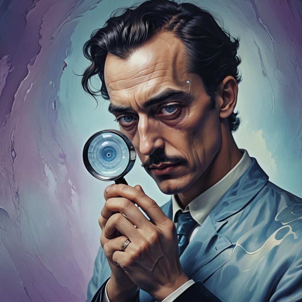 Surreal Microchip Reveal: Digital Art Portrait