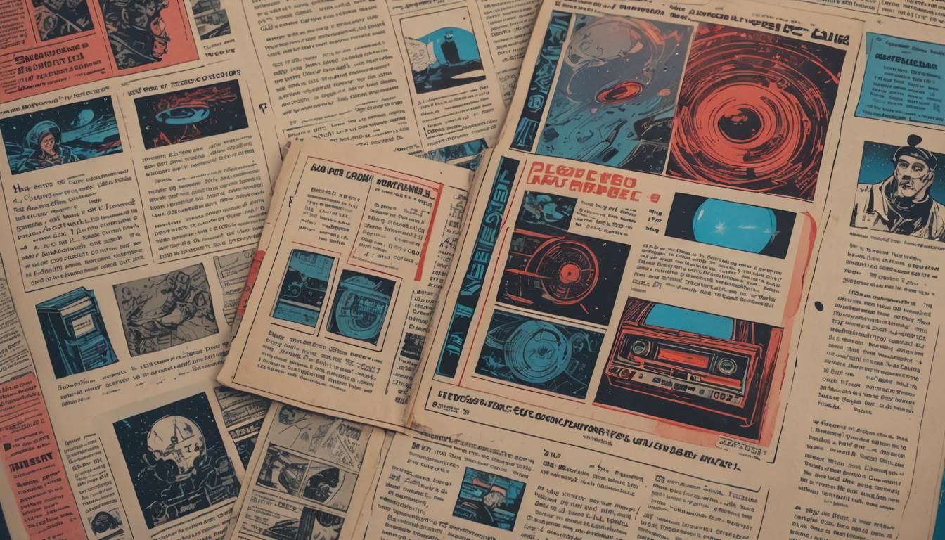 Retrofuturistic Comic Art with Neon Colors