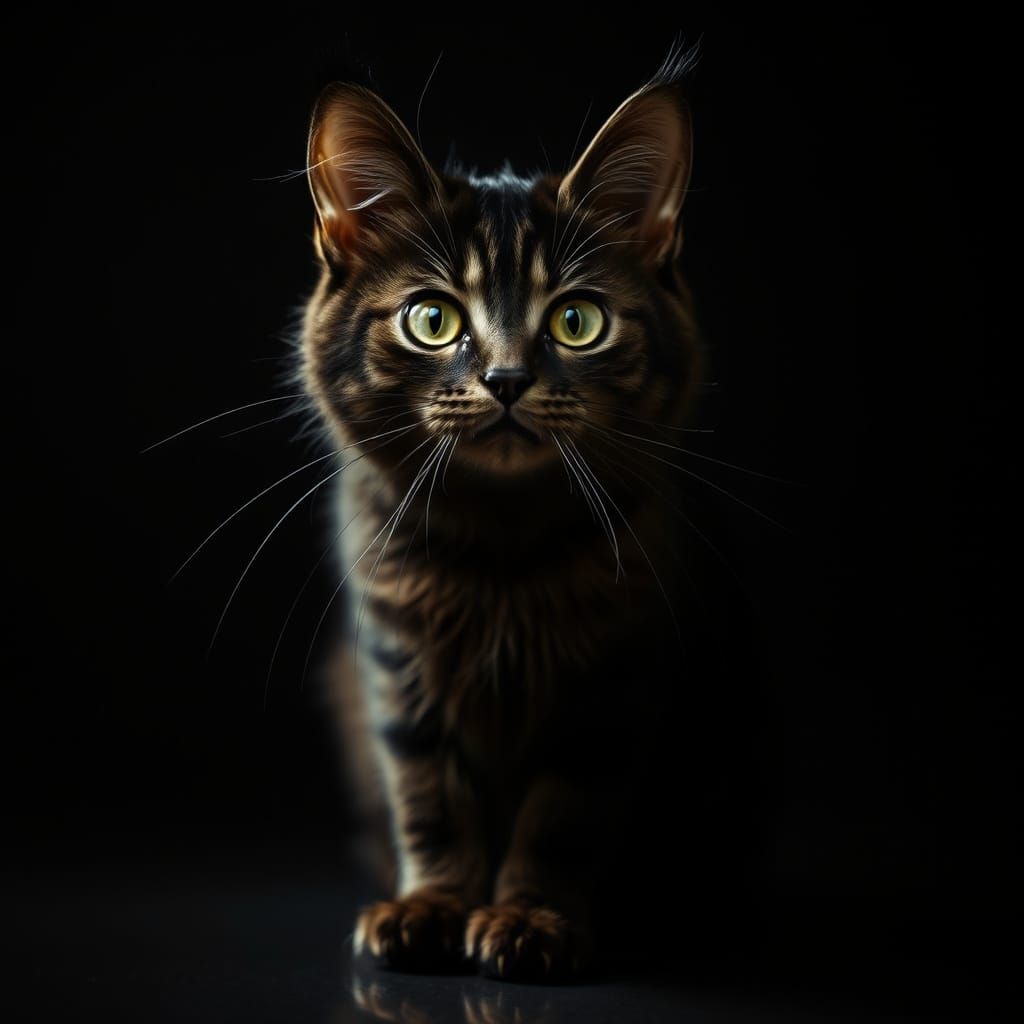 Ethereal Cat in Infinite Reflection