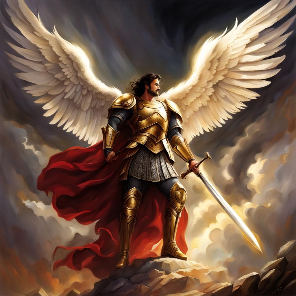 Mighty Angel of the Lord Ready for Battle
