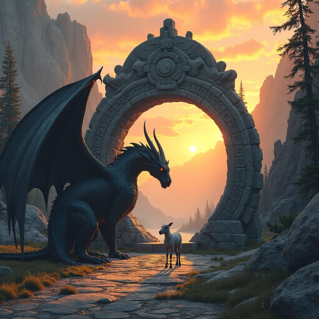 A sheared lamb passed through the gate from the side where Byron was standing, to the far side where the Black Dragon st...