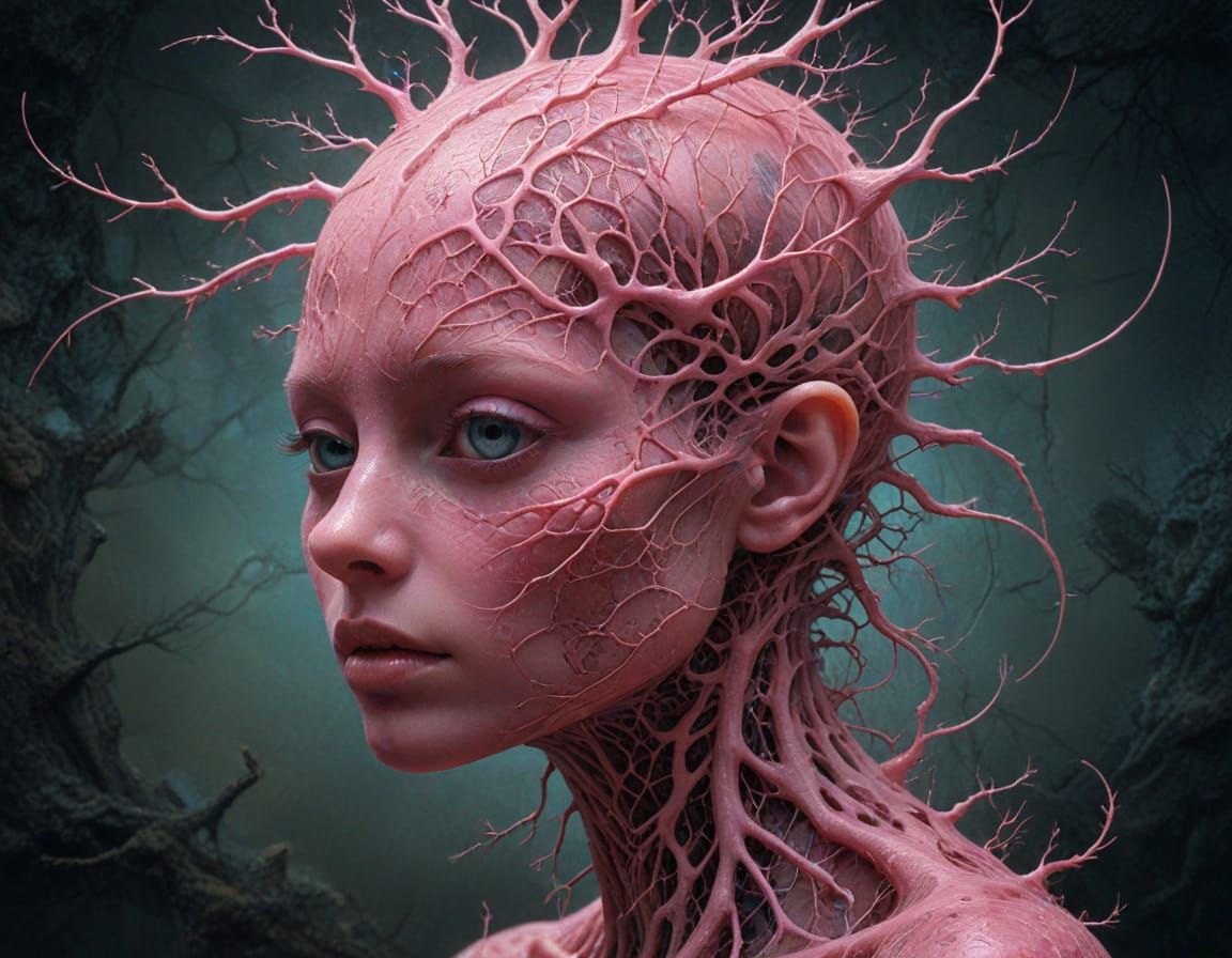 Surreal Cyberdelic Goddess of Pink Whimsy