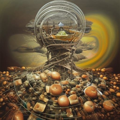 Apocalyptic Potato Salad in Surrealist Style