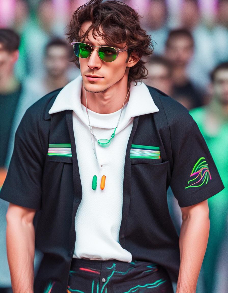 Visually Split Man: Masculine and Effeminate Sides