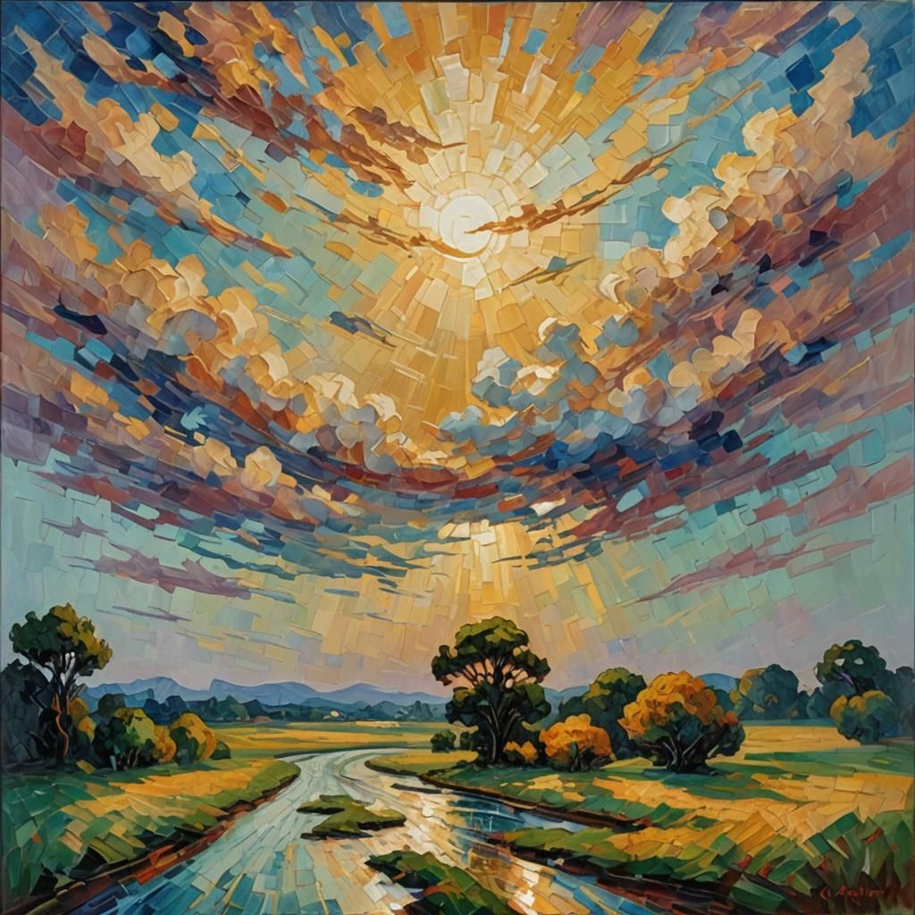 Winds of Dreams: An Expressionist Oil Painting