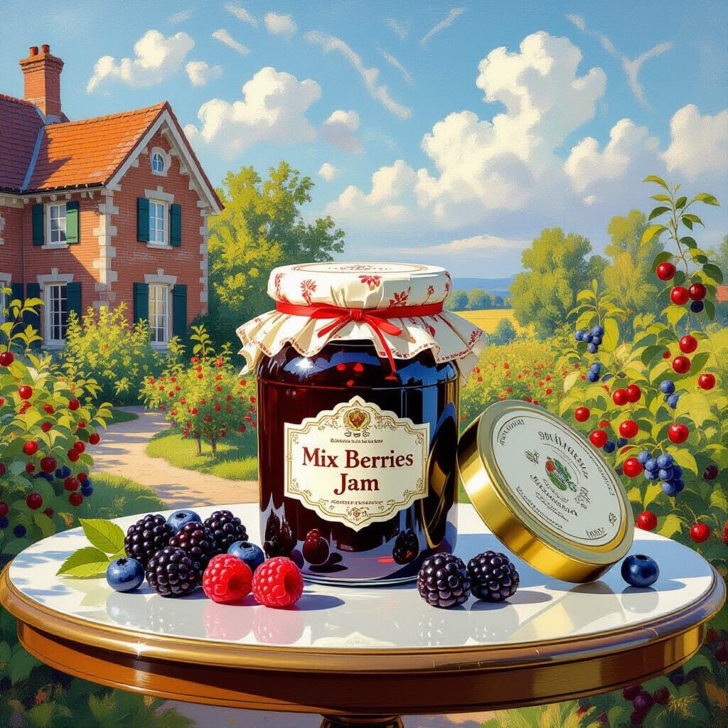 Luxurious Mix Berries Jam Jar on Royal Table