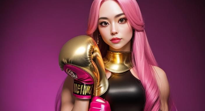 Pink-Haired Boxer Celebrates 40-Year Win