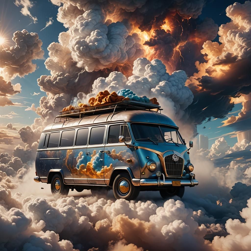 Fantasy Wardrobe Malfunction in a Van, Detailed Art