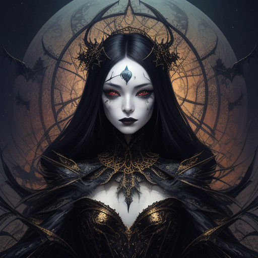 Ethereal Vampire Siren in Lavish Fantasy Setting