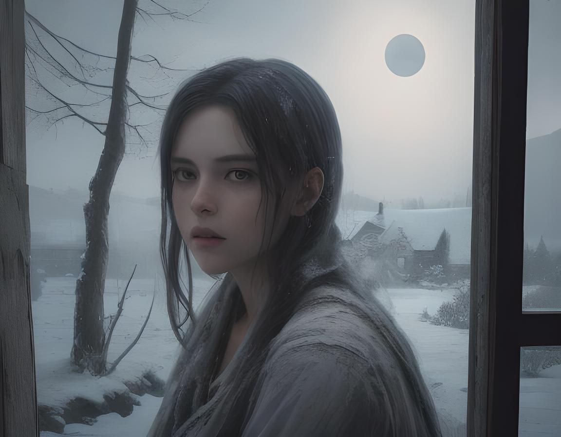 watching the eclipse in the cold weather