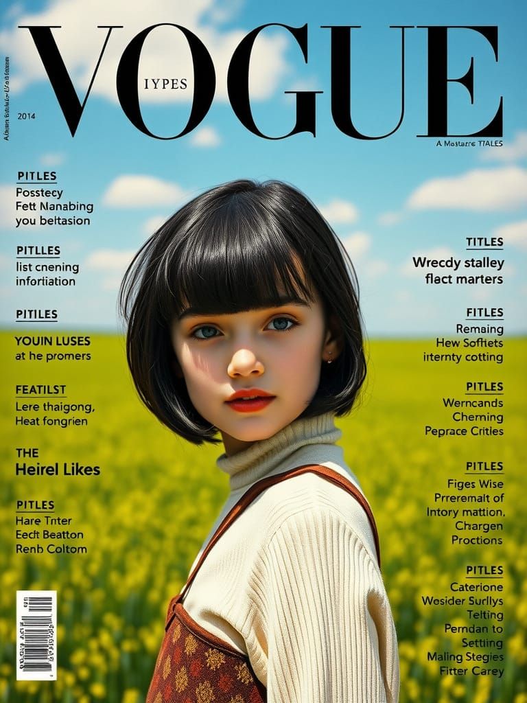 Vogue Cover Featuring Girl in Autochrome Style