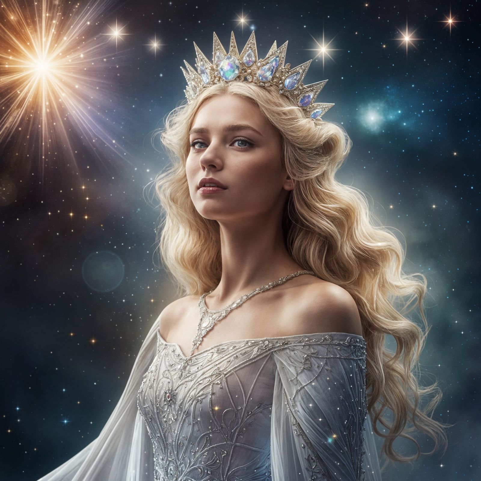 Star Personified: Young Woman in Space