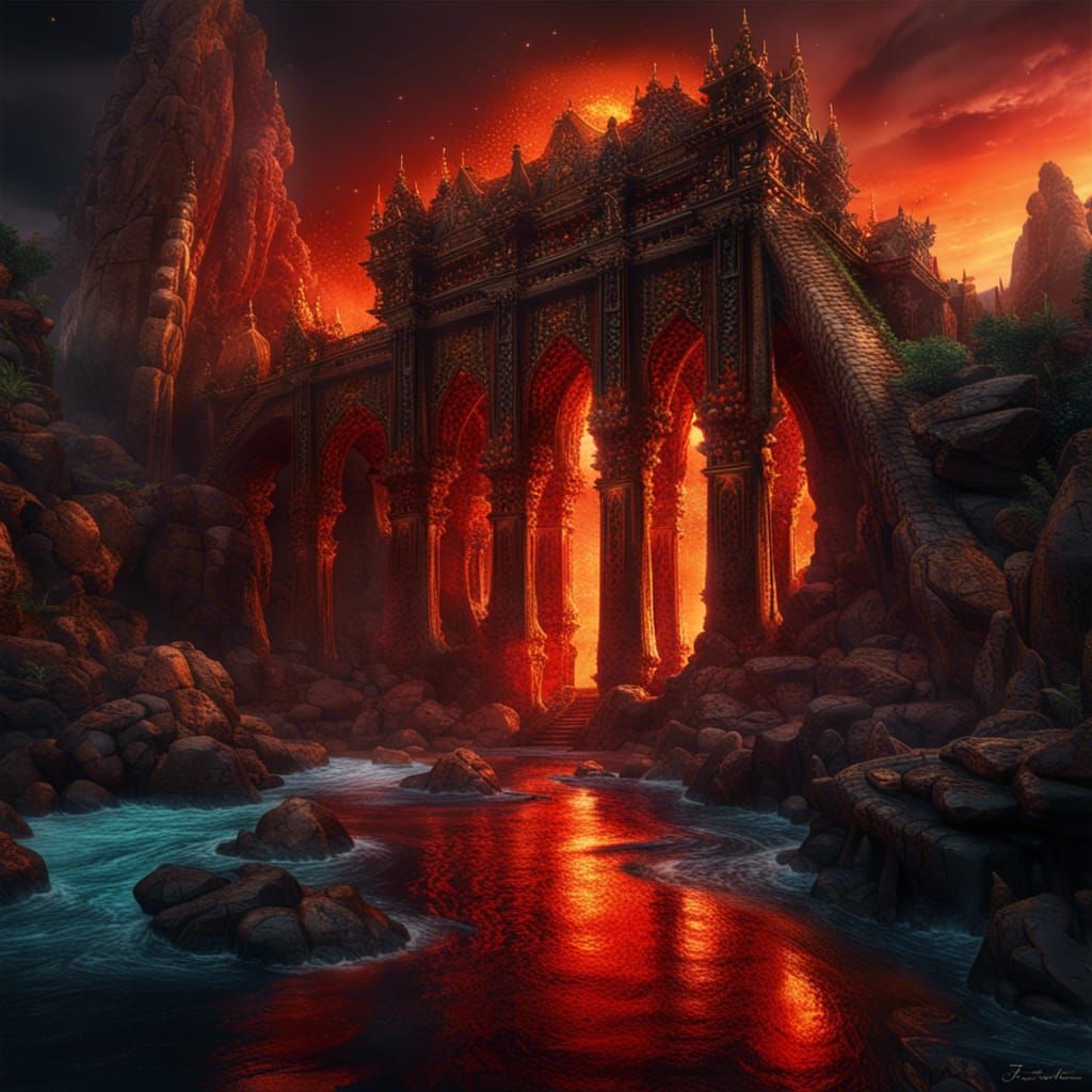 Atlantida Bridge: Persian Architecture Meets Fantasy Art