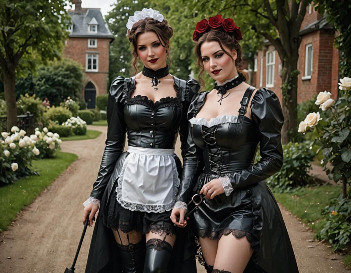 Victorian Mistress and Maid in Leather and Lace