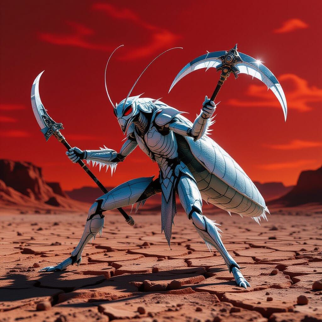 Ice Devil Mantis Casting Spell in Avernus Wasteland