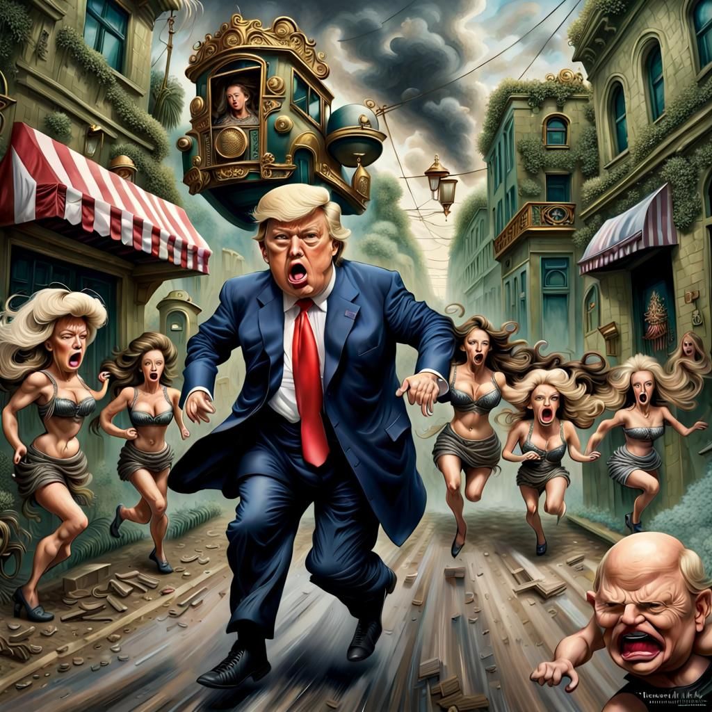 Donald Trump as Benny Hill