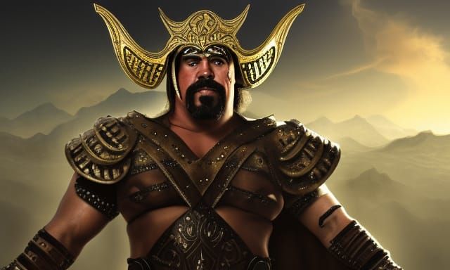 Fantasy Wrestler: God of Entertainment in Matte Painting