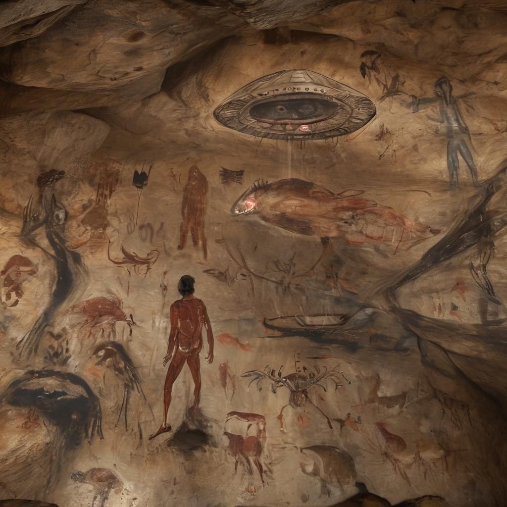 prehistoric cave man cave  paintings: