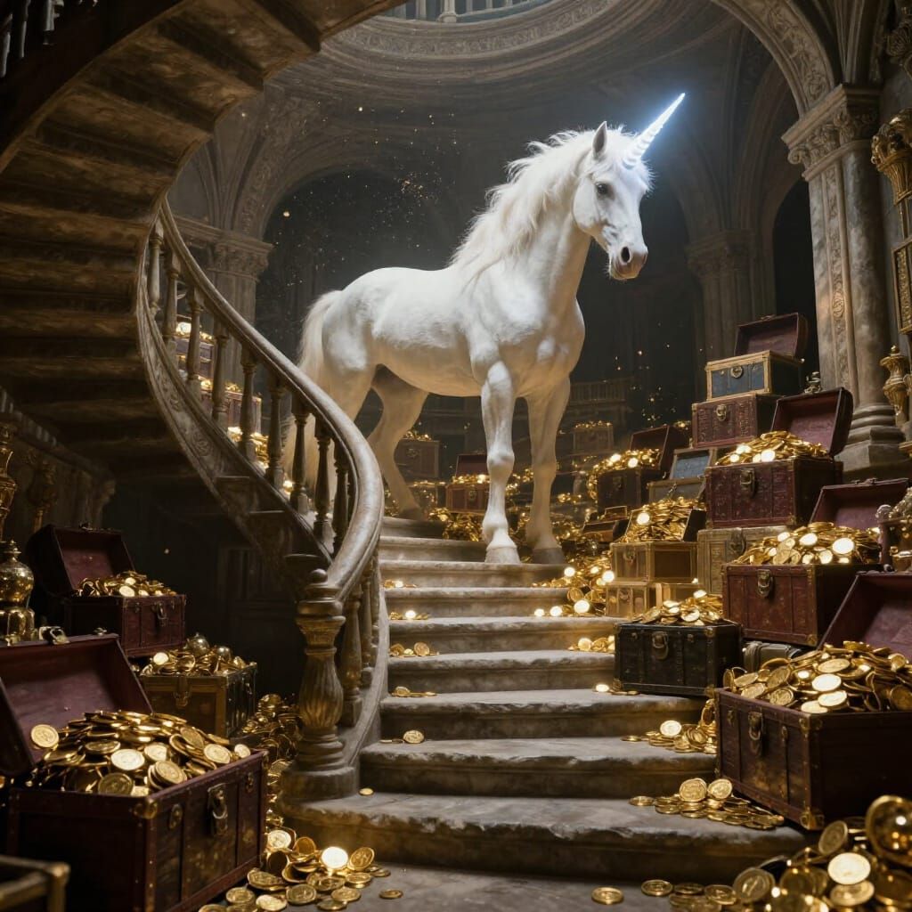 Spiral Staircase to Unicorn and Treasure Chamber