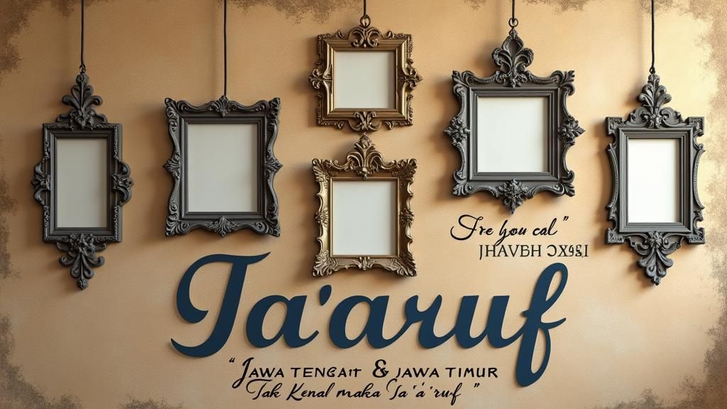 Ornate Photo Frames on Textured Wall Art