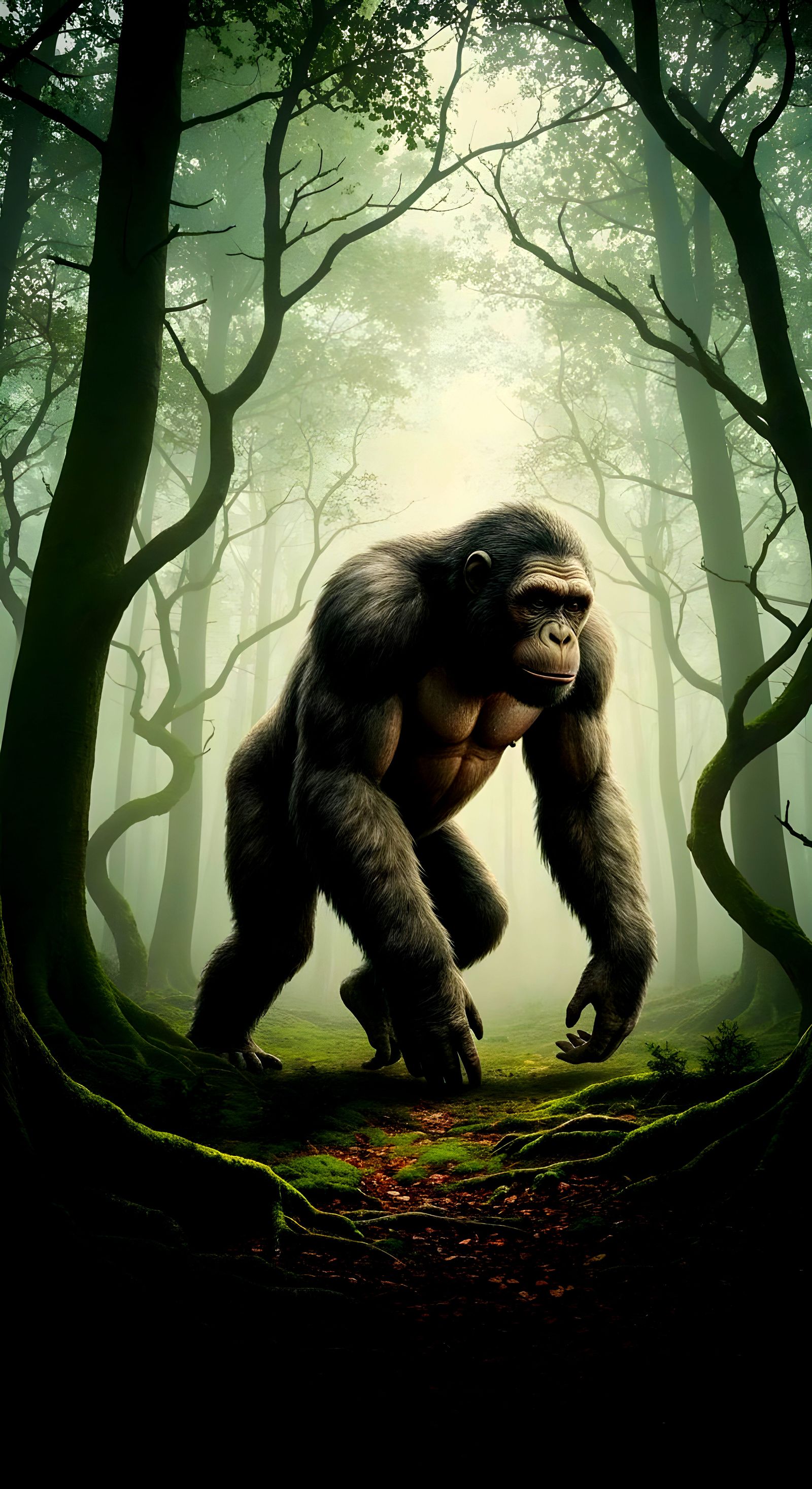 Gigantopithecus: An AI Interpretation