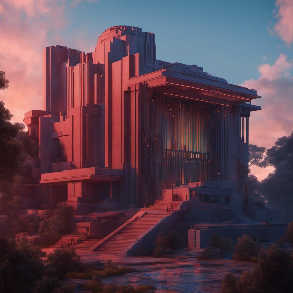 Necropolis homage Franklin Lloyd Wright