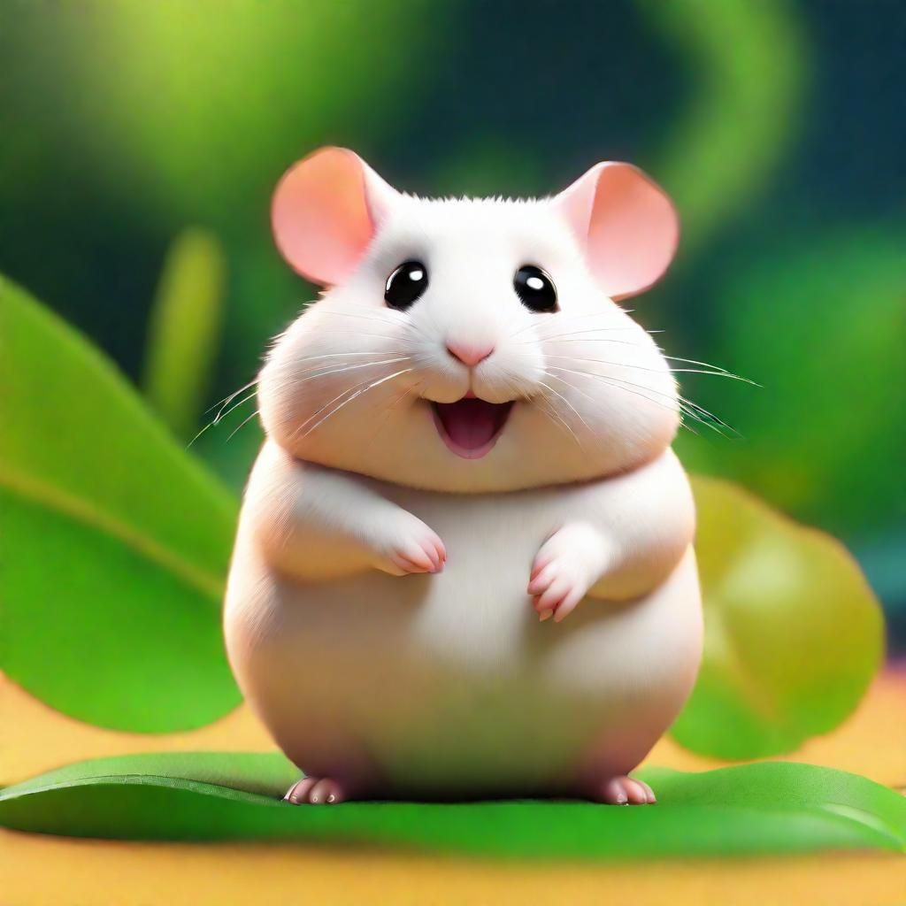 Adorable Hamster and Snail Smile: Pixar-Style 3D Art