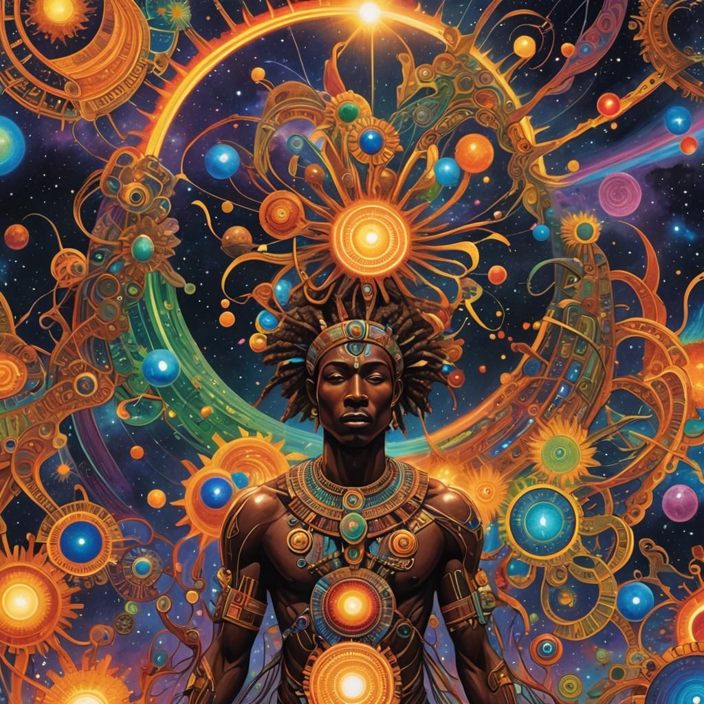 Afrofuturist Rainbow Beings Create Solar Energy