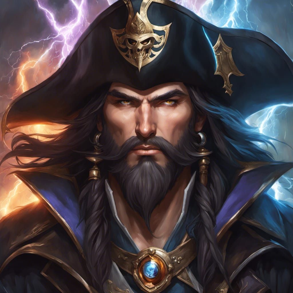 Half-elf, Storm Sorcerer, Pirate